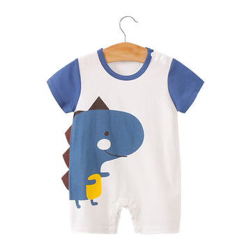 Baby Dinosaur Color Block Newborn Romper