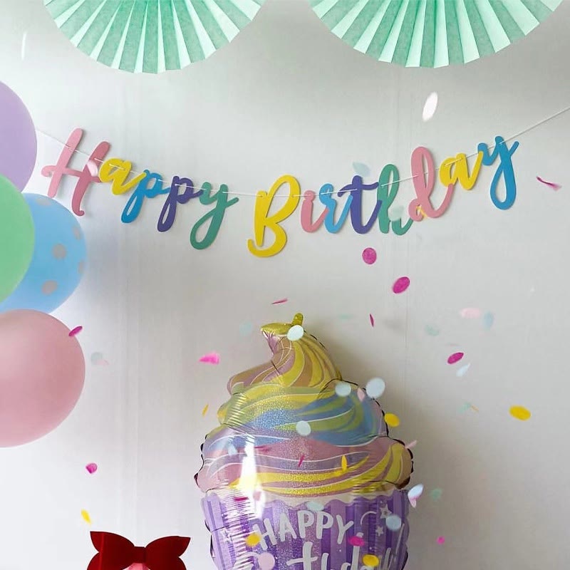 Baby Happy Birthday Colorful Banner