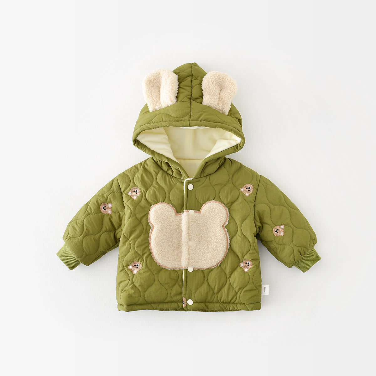 Baby Green Bear Fleece Hooded Coat