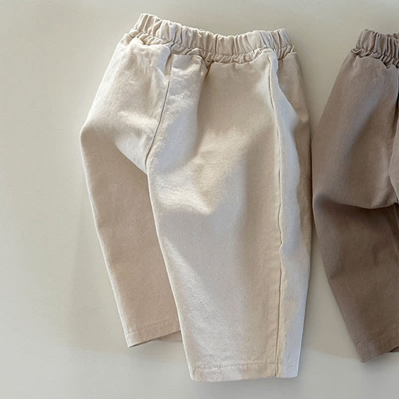 Baby Elastic Waist Simple Pants