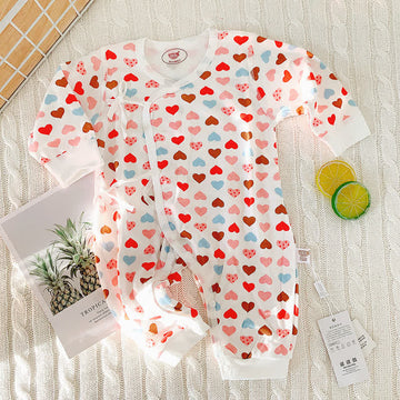 Baby Newborn Heart Seamless Kimono Romper