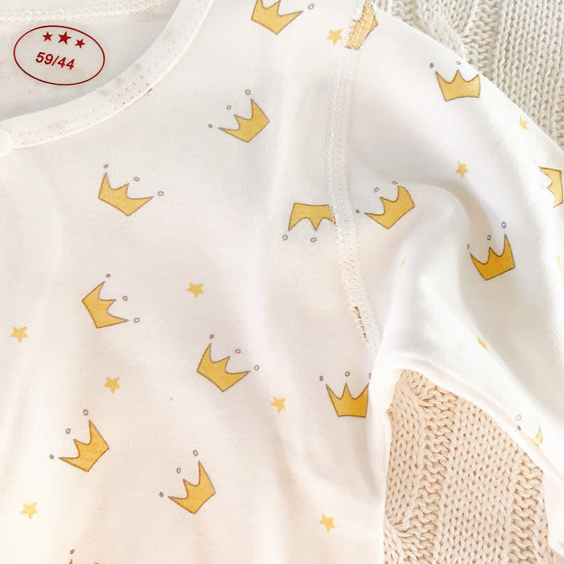 Baby Newborn Crown Seamless Kimono Romper