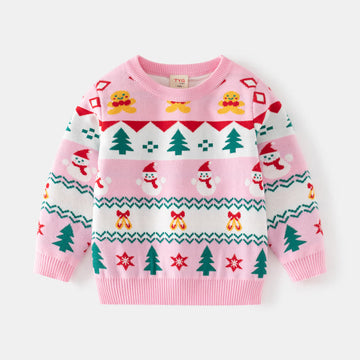 Toddler Girl Snowman Christmas Sweater