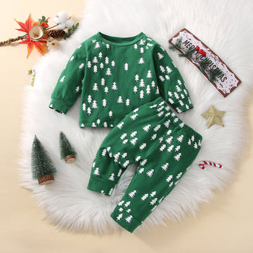 Baby Christmas Trees Green 2 Pieces Set