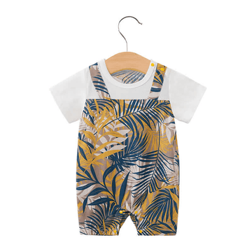 Baby Newborn Leaf Splicing Romper