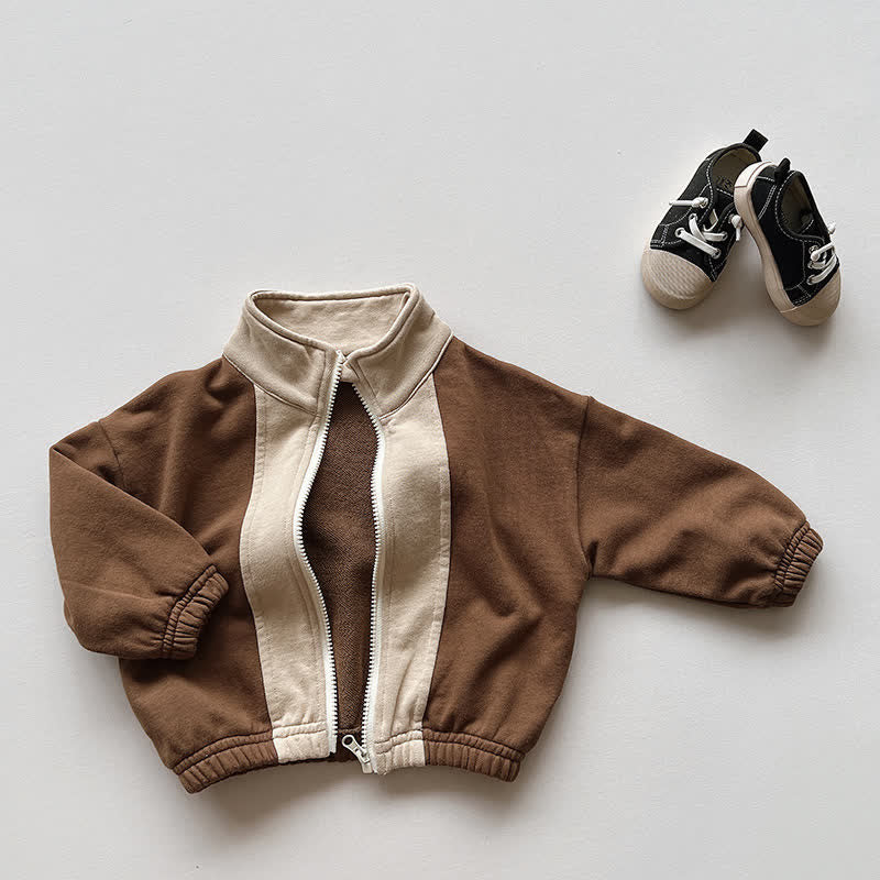 Toddler Boy Retro Color Block Jacket