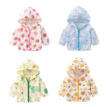 Baby Toddler Breathable Crinkle Hooded Jacket