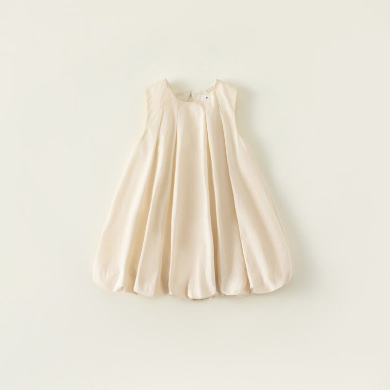 Toddler Girl Solid Color A Line Dress