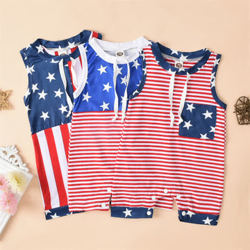 Baby Stars Striped Newborn Romper