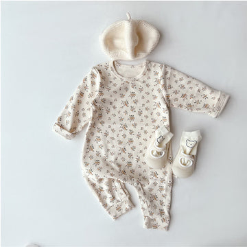 Baby Florals Crew Neck Casual Romper