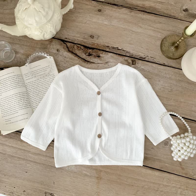 Baby Hollow Out Thin Sunscreen Cardigan