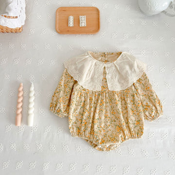 Baby Floral Lace Collar Bodysuit