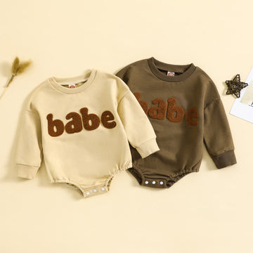 BABE Baby Slogan Round Neck Bodysuit