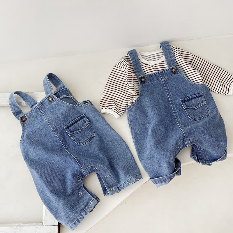 Baby Denim Casual Loose Overalls