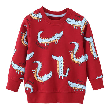 CROCODILE SNAP Toddler Cartoon Slogan Casual Sweatshirt