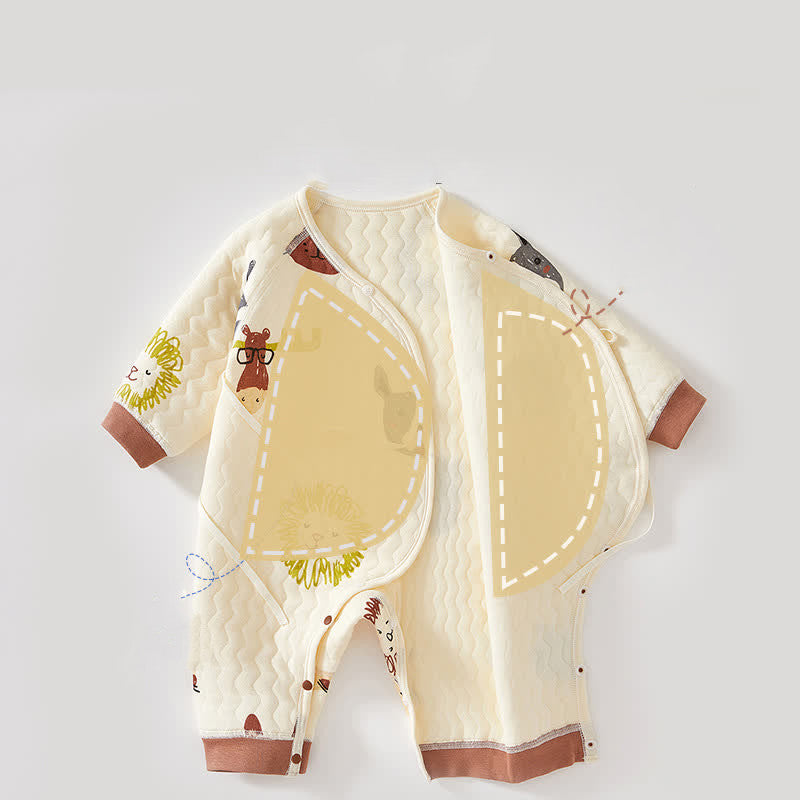 Baby Newborn Animal Kimono Romper