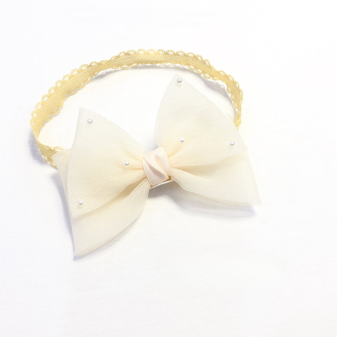 Enchanting Sunshine Princess Hairband - Delicate 3D Bow Knot Head Flower for Baby Girls