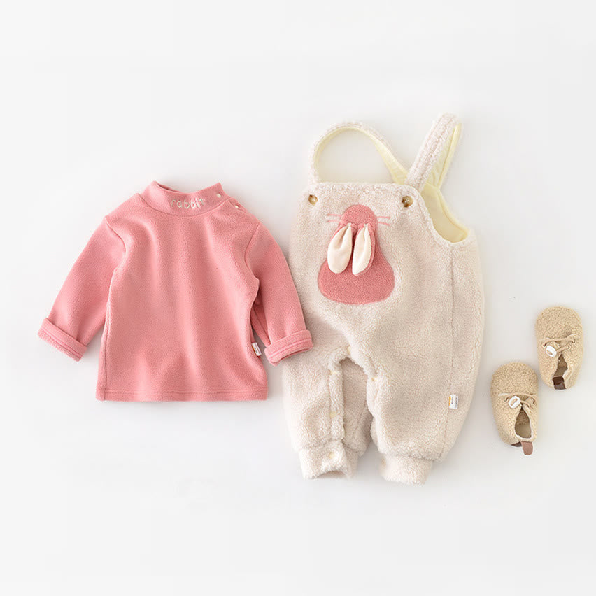 RABBIT Baby Bunny Pink Fleece 2 Pieces Set