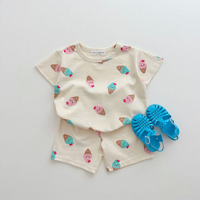 Baby Ice Cream Tee and Shorts Set