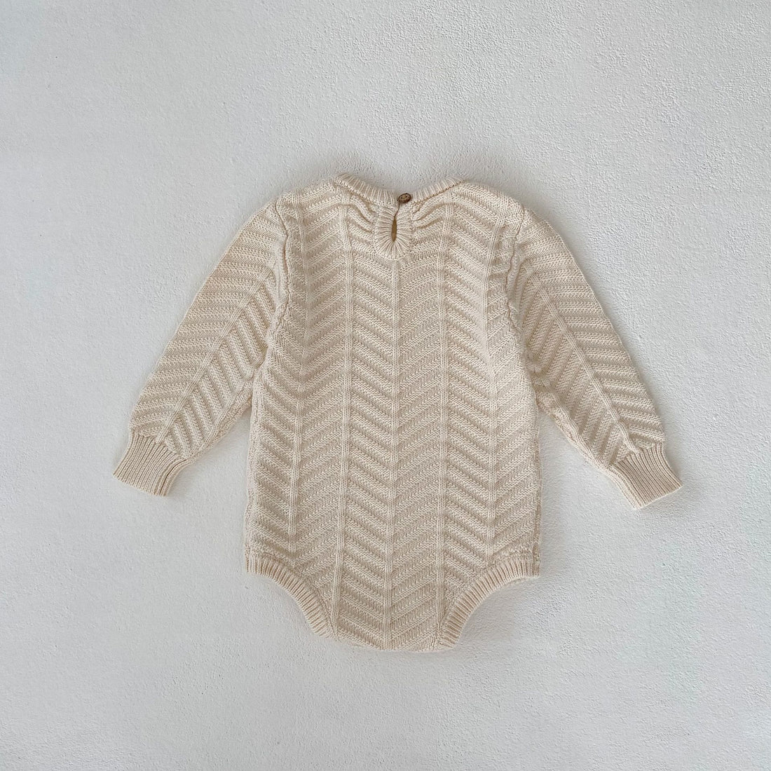 Baby Solid Color Wavy Grain Bodysuit