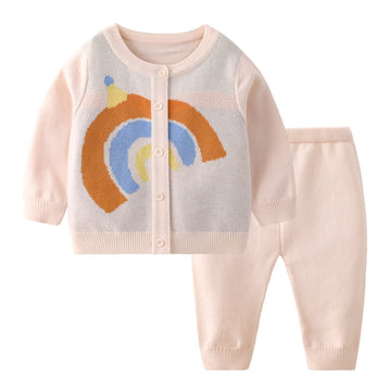 Baby Casual Rainbow Knitted 2 Pieces Set