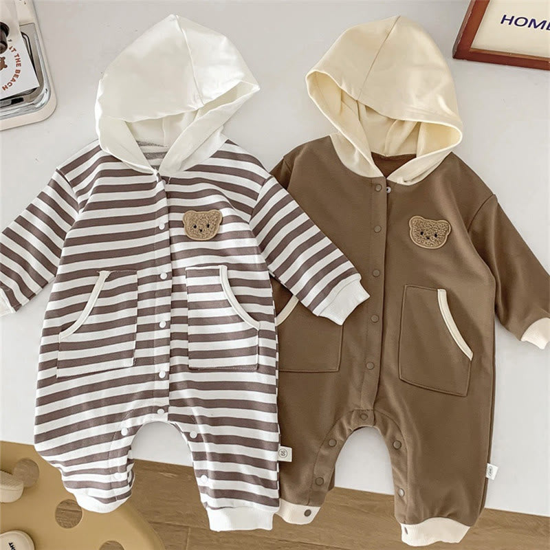 Baby Bear Hooded Romper