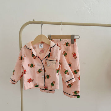 Toddler Bear Pink Pajamas Set