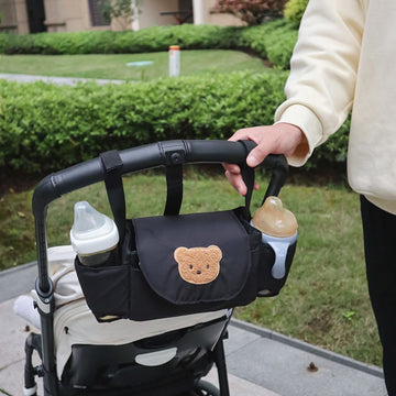 Embroidery Bear Stroller Diaper Bag