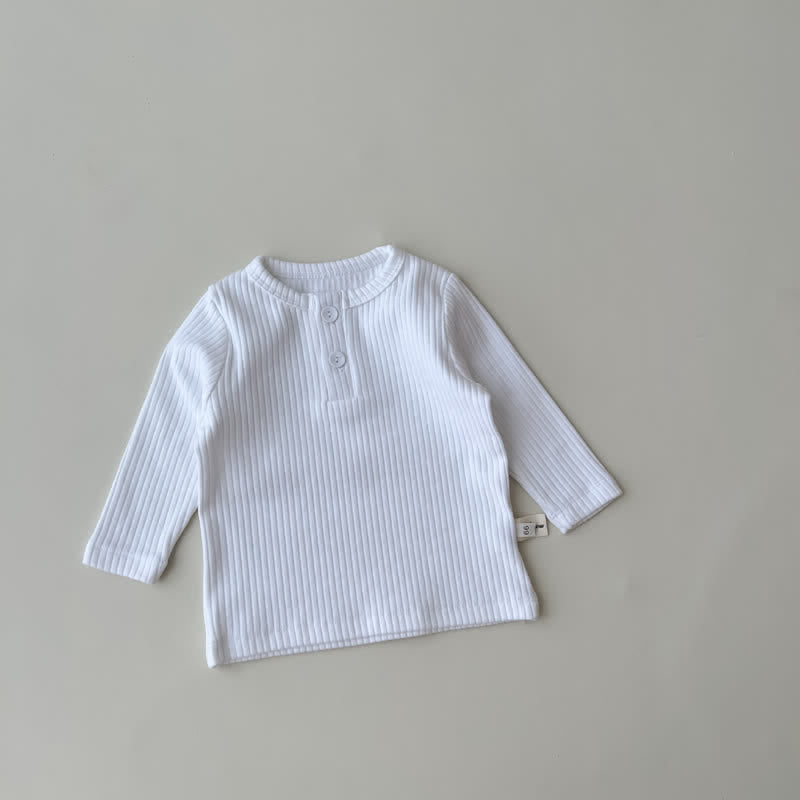 Baby Solid Color Ribbed Shirt