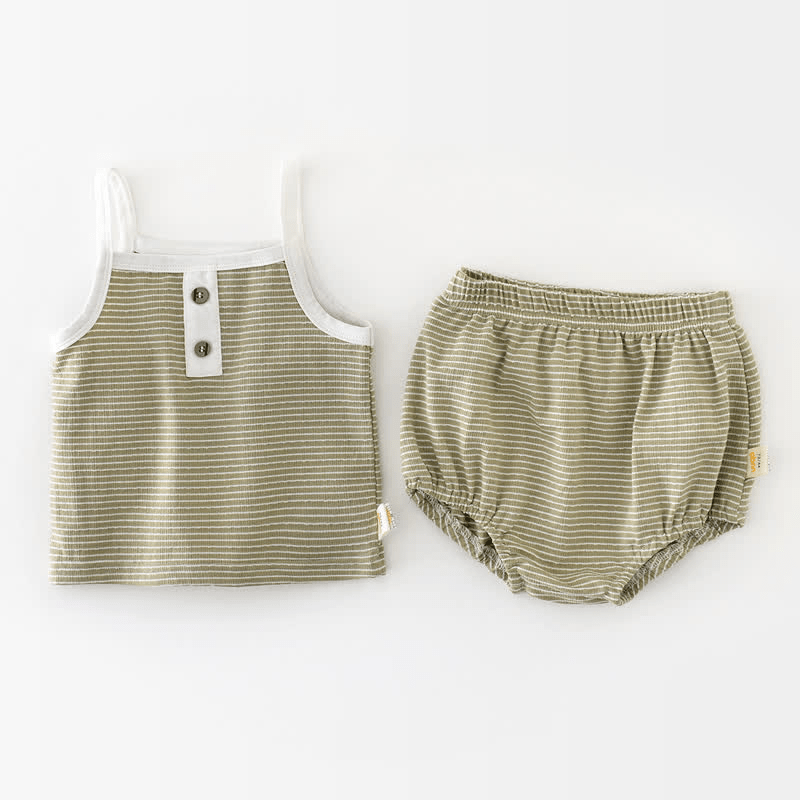 Baby Striped Camisole and Bloomers Set