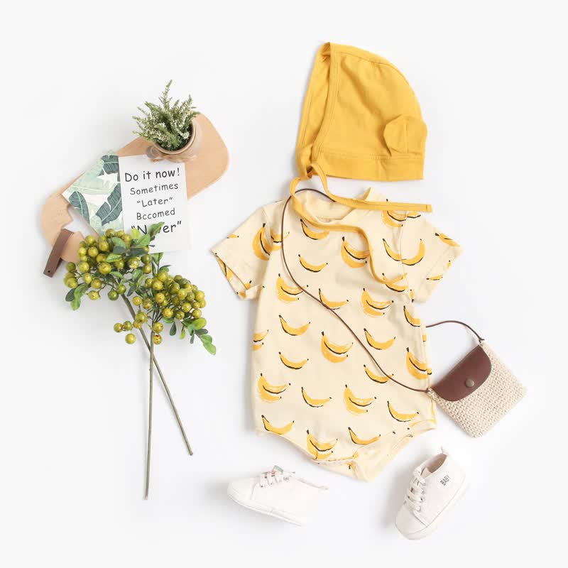 Baby Banana Pineapple Bodysuit with Hat