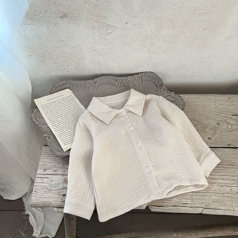 Baby Lapel Collar Loose Shirt