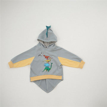 Toddler Cartoon Dinosaur Medium Style Hoodie