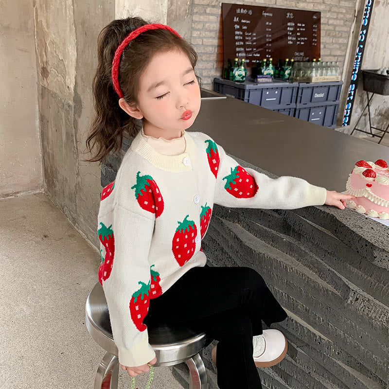 Toddler Girl Strawberry Sweet Cardigan