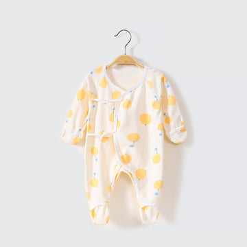 Baby Orange Newborn Kimono Footed Romper