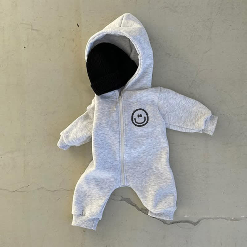 Baby Smiley Loose Hooded Romper