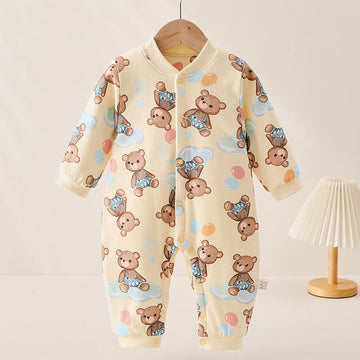 Baby Bear Quilted Pajamas Romper