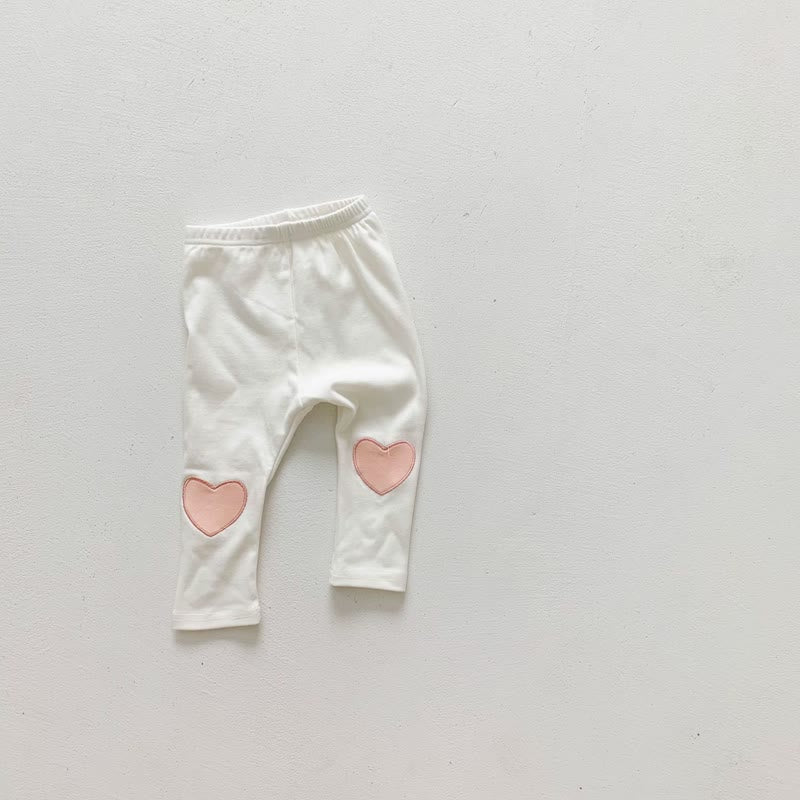 Baby Embroidered Heart Pants