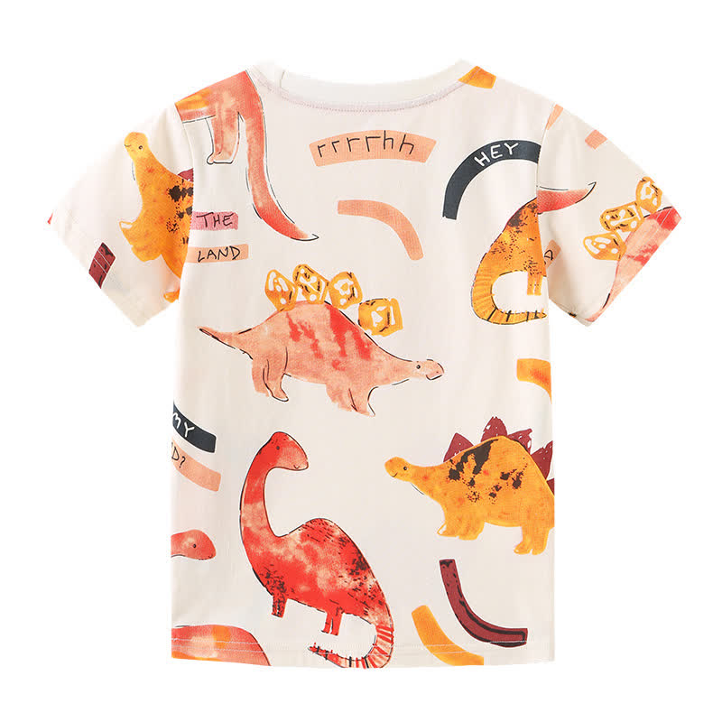 HEY Toddler Boy Dinosaur Crew Neck Tee