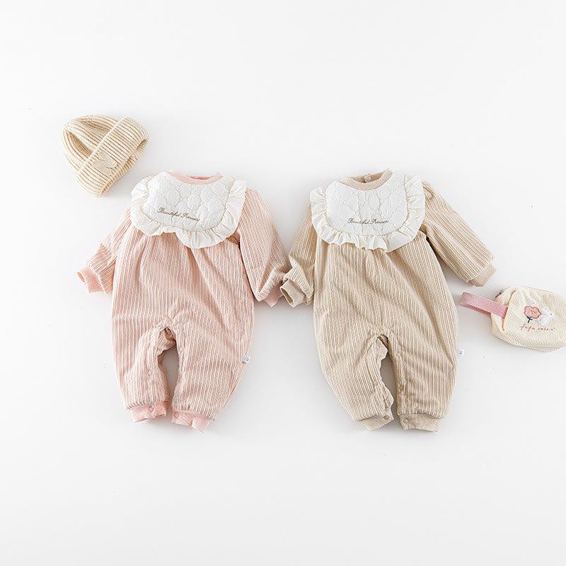 Baby Girl Corduroy Sweet Quilted Romper