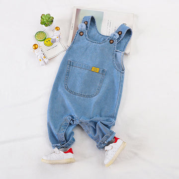 Baby Smiley Denim Casual Suspender