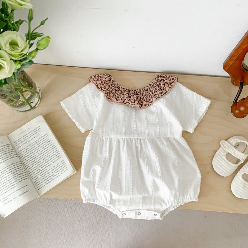 Baby Florals Flounce Collar Bodysuit