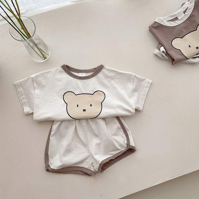 Baby Bear Patch Tee and Shorts Set