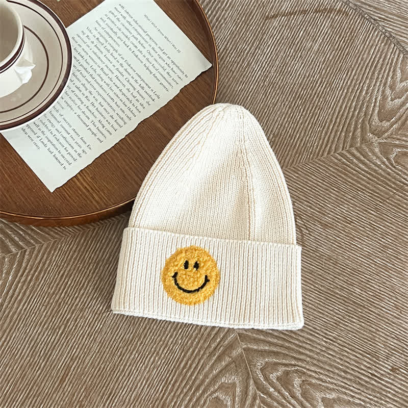 Baby Embroidered Smile Face Beanie