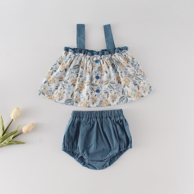 Baby Sweet Floral Camisole and Bloomers Set