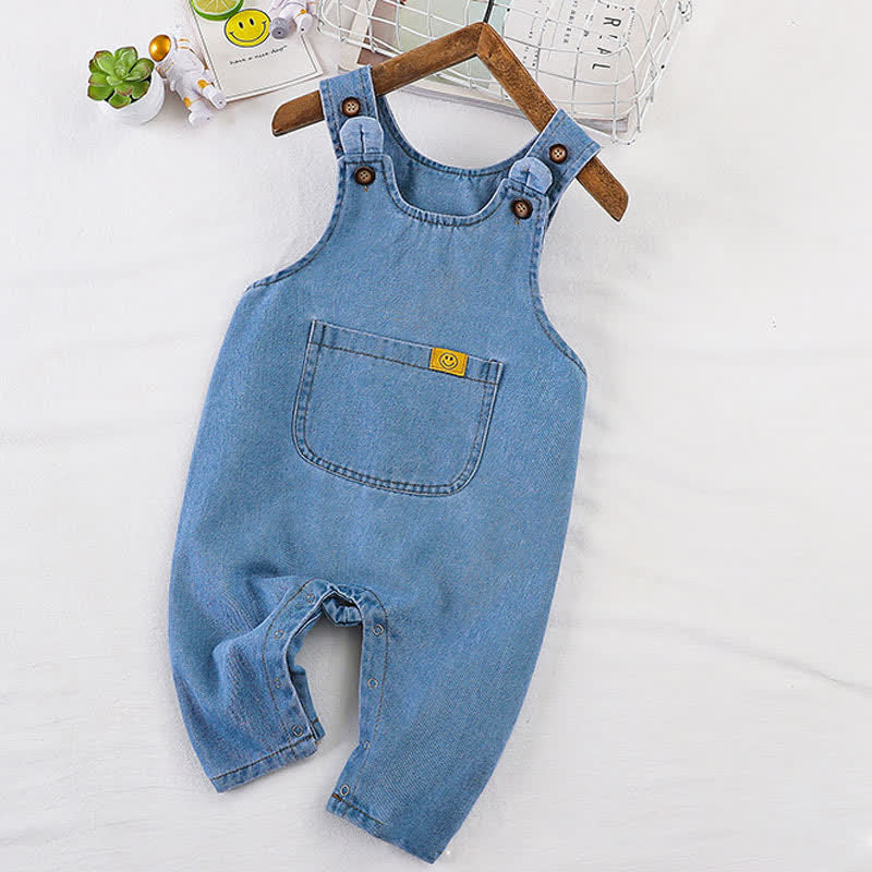 Baby Smiley Denim Casual Suspender