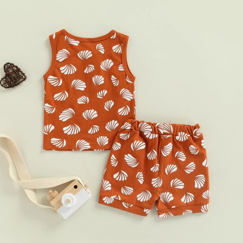 Toddler Boy Shell Tank Top and Shorts Set