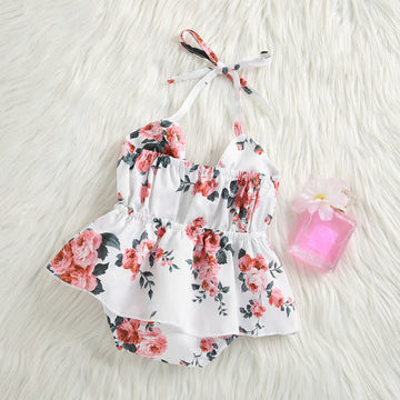 Baby Flower Bowknot Newborn Bodysuit