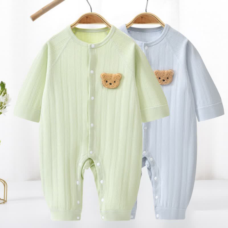 Baby Bear Crew Neck Newborn Seamless Romper