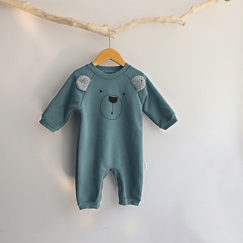 Baby Bear Crew Neck Thicken Romper